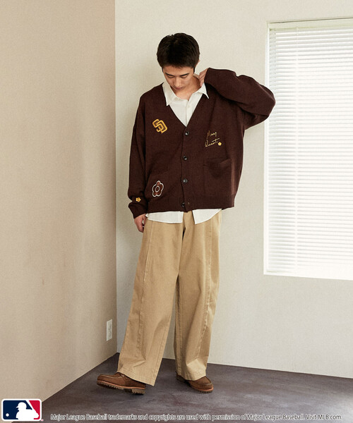 MARY QUANT(マリークワント)の「MLB × MARY QUANT /エムエルビー × マリークワント MLB×MARY QUANT PATCH KNIT CARDIGAN/ロゴパッチニットカーディガン(限定展開)(カーディガン/ボレロ・メンズ・ブラウン/ネイビー/ブラック・MEDIUM/SMALL/LARGE)」の19枚目の写真