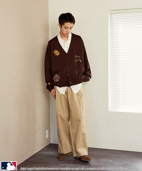 MARY QUANT(マリークワント)の「MLB × MARY QUANT /エムエルビー × マリークワント MLB×MARY QUANT PATCH KNIT CARDIGAN/ロゴパッチニットカーディガン(限定展開)(カーディガン/ボレロ・メンズ・ブラウン/ネイビー/ブラック・MEDIUM/SMALL/LARGE)」の20枚目の写真