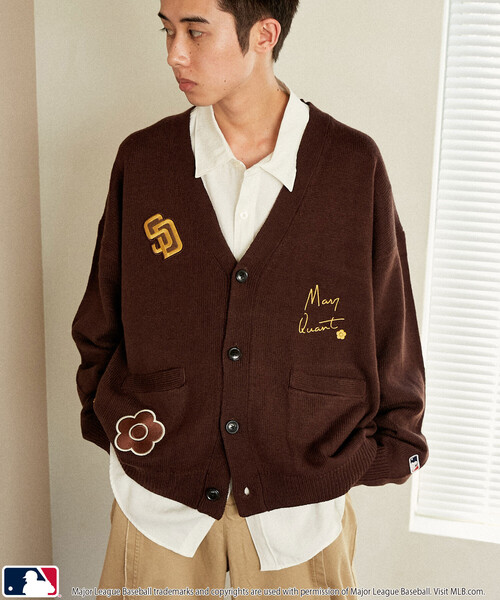 MARY QUANT(マリークワント)の「MLB × MARY QUANT /エムエルビー × マリークワント MLB×MARY QUANT PATCH KNIT CARDIGAN/ロゴパッチニットカーディガン(限定展開)(カーディガン/ボレロ・メンズ・ブラウン/ネイビー/ブラック・MEDIUM/SMALL/LARGE)」の21枚目の写真