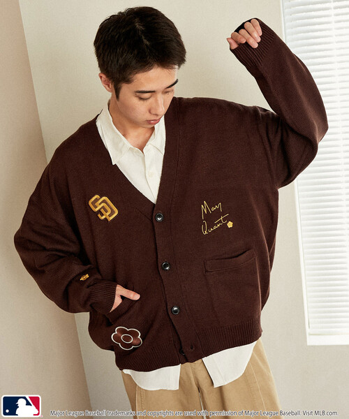 MARY QUANT(マリークワント)の「MLB × MARY QUANT /エムエルビー × マリークワント MLB×MARY QUANT PATCH KNIT CARDIGAN/ロゴパッチニットカーディガン(限定展開)(カーディガン/ボレロ・メンズ・ブラウン/ネイビー/ブラック・MEDIUM/SMALL/LARGE)」の22枚目の写真