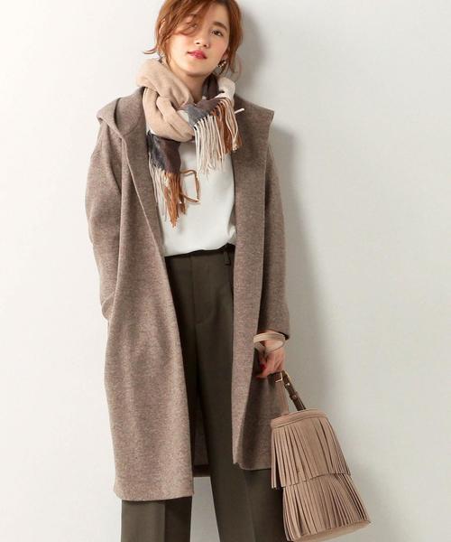 UNITED ARROWS Wフェイスフーデッドコート ブラウン 【公式通販】