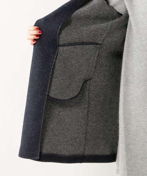 【ユナイテッドアローズ】ダブルフェイスフーデッドコート ロング ベルト 38 紺 UNITED ARROWS Wフェイスフーデッドコート ブラウン 【公式通販】