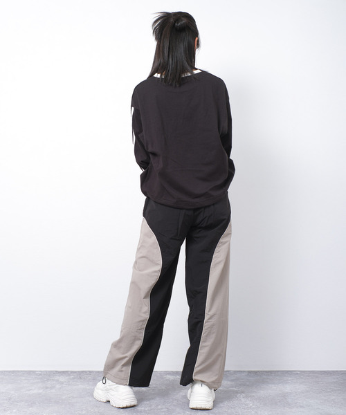 RiCO SUCRE（リコシュクレ）の「パイピングナイロンパンツ（その他パンツ・キッズ・ブラック/サックスブルー/グレイッシュベージュ・165/160/150/140/130）」の9枚目の写真