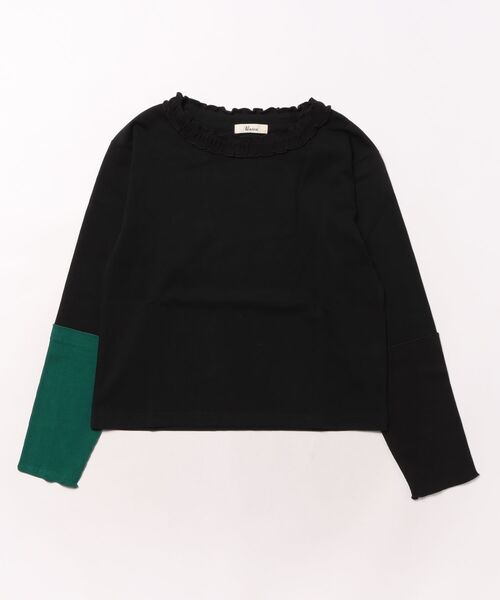 unica（ユニカ）の「カラフルスリーブtee（Tシャツ/カットソー・キッズ・ブラック/チャコール/オフホワイト・XL/L）」の8枚目の写真