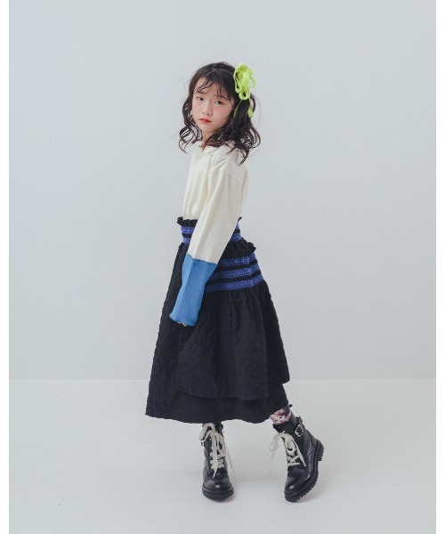 unica（ユニカ）の「カラフルスリーブtee（Tシャツ/カットソー・キッズ・ブラック/チャコール/オフホワイト・XL/L）」の18枚目の写真