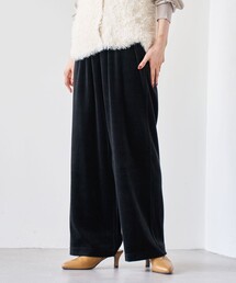 coen(コーエン)のフェレットライクベロアイージーワイドパンツ【YouTube紹介アイテム】(その他パンツ)