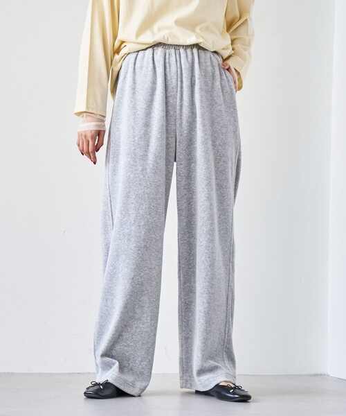 coen（コーエン）の「フェレットライクベロアイージーワイドパンツ（その他パンツ・レディース・オレンジ/ナチュラル/グレー/ブラウン/ロイヤルブルー/ブラック・L/M）」の11枚目の写真