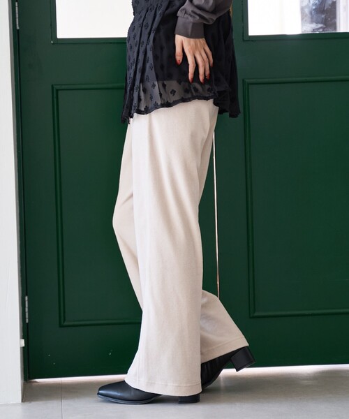 coen（コーエン）の「フェレットライクベロアイージーワイドパンツ（その他パンツ・レディース・オレンジ/ナチュラル/グレー/ブラウン/ロイヤルブルー/ブラック・L/M）」の17枚目の写真