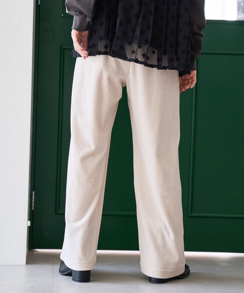 coen（コーエン）の「フェレットライクベロアイージーワイドパンツ（その他パンツ・レディース・オレンジ/ナチュラル/グレー/ブラウン/ロイヤルブルー/ブラック・L/M）」の18枚目の写真