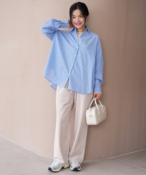 coen（コーエン）の「フェレットライクベロアイージーワイドパンツ（その他パンツ・レディース・オレンジ/ナチュラル/グレー/ブラウン/ロイヤルブルー/ブラック・L/M）」の21枚目の写真