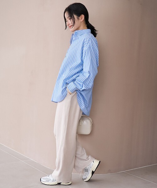 coen（コーエン）の「フェレットライクベロアイージーワイドパンツ（その他パンツ・レディース・オレンジ/ナチュラル/グレー/ブラウン/ロイヤルブルー/ブラック・L/M）」の22枚目の写真