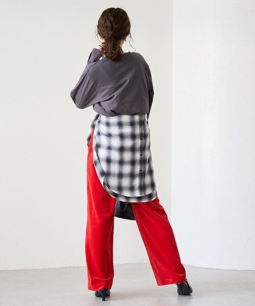 フェレットライクベロアイージーワイドパンツ（その他パンツ）｜coen