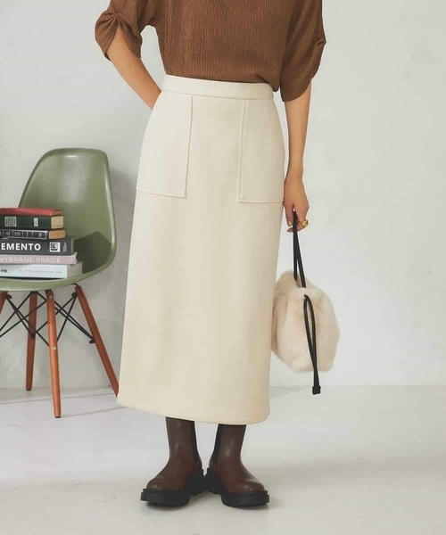 a.v.v(アーヴェヴェ)の「【ストレッチ/洗える】フェイクスエードナロースカート(スカート・レディース・グリーン/モカ/アイボリー/チャコールグレー・36/40/38/34/42)」の14枚目の写真