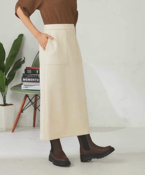 a.v.v(アーヴェヴェ)の「【ストレッチ/洗える】フェイクスエードナロースカート(スカート・レディース・グリーン/モカ/アイボリー/チャコールグレー・36/40/38/34/42)」の15枚目の写真