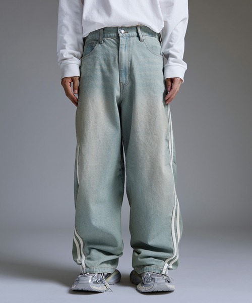 MSG（エムエスジー）の「Buyer's Select/サイドラインカーブデニムパンツ【UNISEX】（デニムパンツ・メンズ・ブルー/サックスブルー/ブラック・L/M）」の5枚目の写真