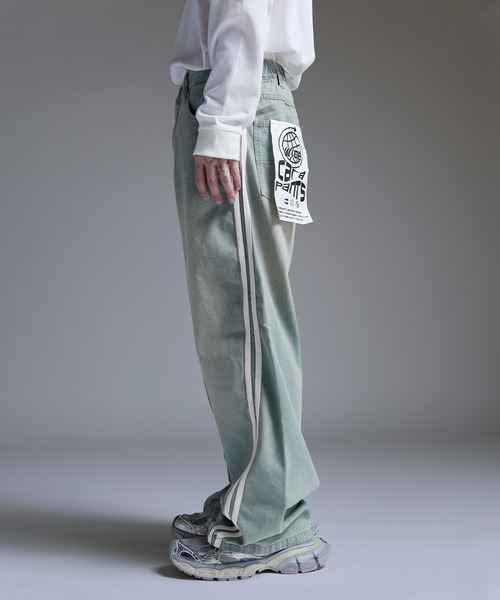 MSG（エムエスジー）の「Buyer's Select/サイドラインカーブデニムパンツ【UNISEX】（デニムパンツ・メンズ・ブルー/サックスブルー/ブラック・L/M）」の6枚目の写真