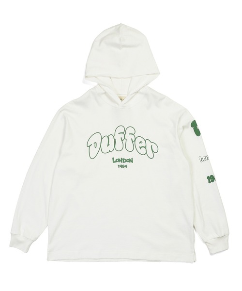 The DUFFER of ST.GEORGE（ザダファーオブセントジョージ）の「GRAFFITI FONT PARKA：グラフィティフォント プルオーバーパーカー（パーカー・メンズ・グレー/ホワイト・X-LARGE/LARGE/MEDIUM）」の12枚目の写真