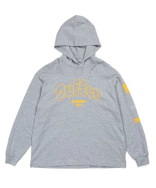 The DUFFER of ST.GEORGE（ザダファーオブセントジョージ）の「GRAFFITI FONT PARKA：グラフィティフォント プルオーバーパーカー（パーカー・メンズ・グレー/ホワイト・X-LARGE/LARGE/MEDIUM）」の13枚目の写真