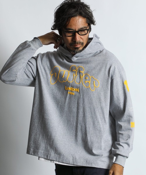 The DUFFER of ST.GEORGE（ザダファーオブセントジョージ）の「GRAFFITI FONT PARKA：グラフィティフォント プルオーバーパーカー（パーカー・メンズ・グレー/ホワイト・X-LARGE/LARGE/MEDIUM）」の8枚目の写真