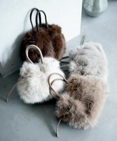 【美品】今季UNTITLED 2Wayドロストフェイクファートート 定番人気！】2Wayドロストフェイクファートート（トートバッグ