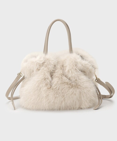 【美品】今季UNTITLED 2Wayドロストフェイクファートート 定番人気！】2Wayドロストフェイクファートート（トートバッグ