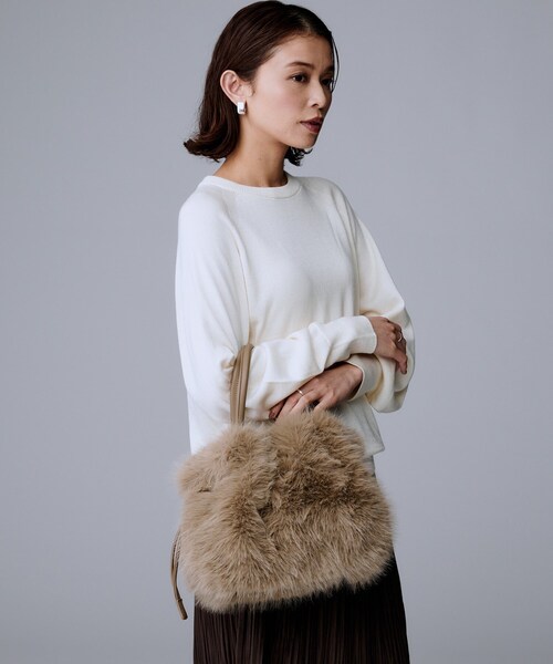 定番人気！】2Wayドロストフェイクファートート（トートバッグ