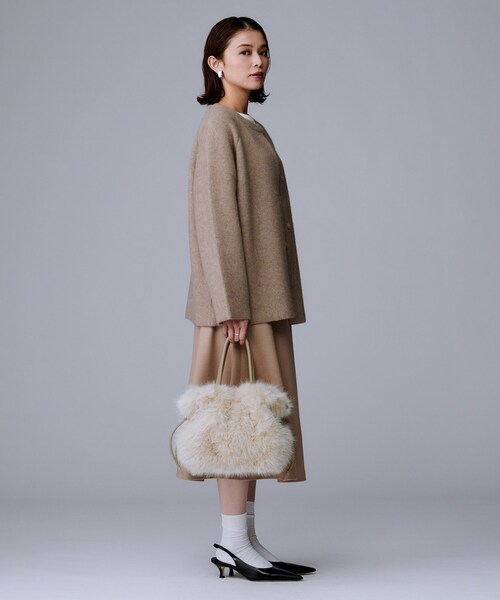 定番人気！】2Wayドロストフェイクファートート（トートバッグ