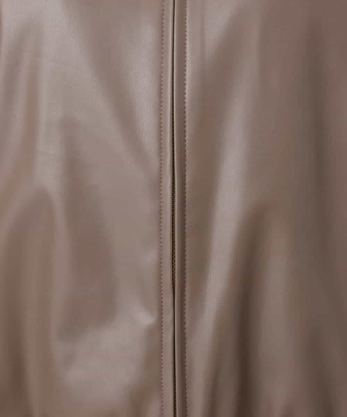 MK MICHEL KLEIN(エムケーミッシェルクラン)の「ステンカラーフェイクレザーブルゾン/洗える(ブルゾン・レディース・ブラウン/モカ・38)」の18枚目の写真