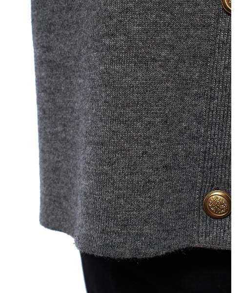 Mila Owen（ミラオーウェン）の「フェイス金釦カーデ（カーディガン/ボレロ・レディース・アイボリー/ブラック/グレー・0/1）」の12枚目の写真