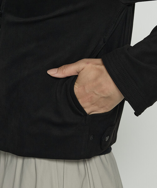 K.T KIYOKO TAKASE(キヨコタカセ)の「ストレッチスエード調 ライダースジャケット(ライダースジャケット・レディース・モカ/ブラック・7号/11号/9号)」の11枚目の写真