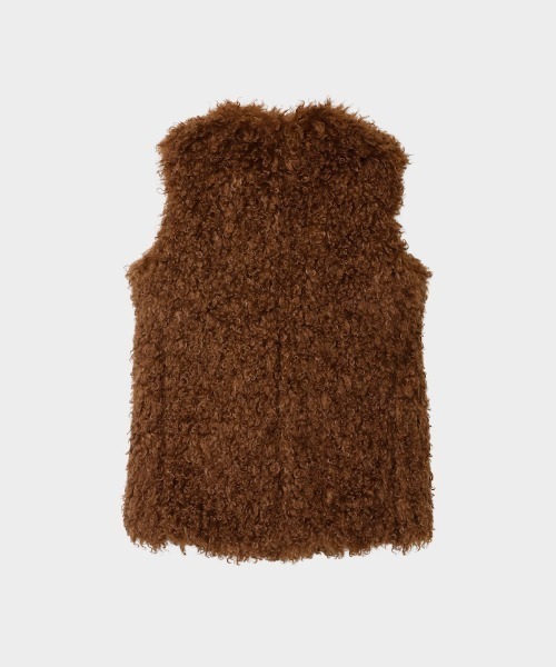 CINOH(チノ)の「CRINPED BOA VEST(その他アウター・レディース・ブラウン・38)」の3枚目の写真