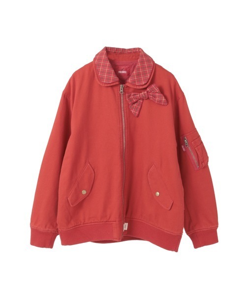 ピンクハウス　ワッペンゼッケン付き　ブルゾン　黄色系 OUTLET】ハロウィーンワンダーランドワッペン使いゼッケン付きブルゾン