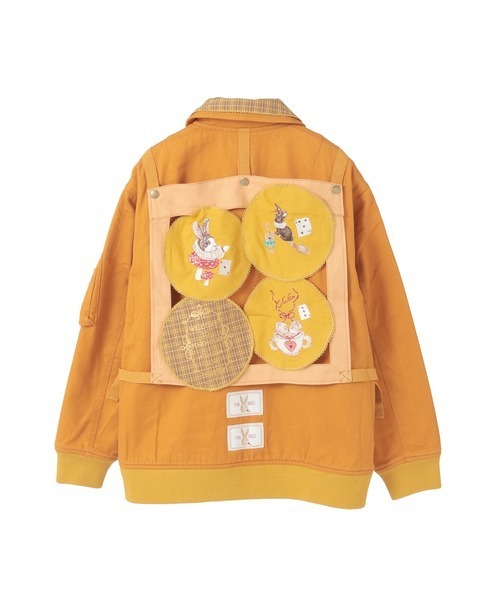 ハロウィーンワンダーランドワッペン使いゼッケン付きブルゾン