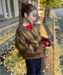 ノーカラージャケット（チェック柄）ファッション通販 - ZOZOTOWN