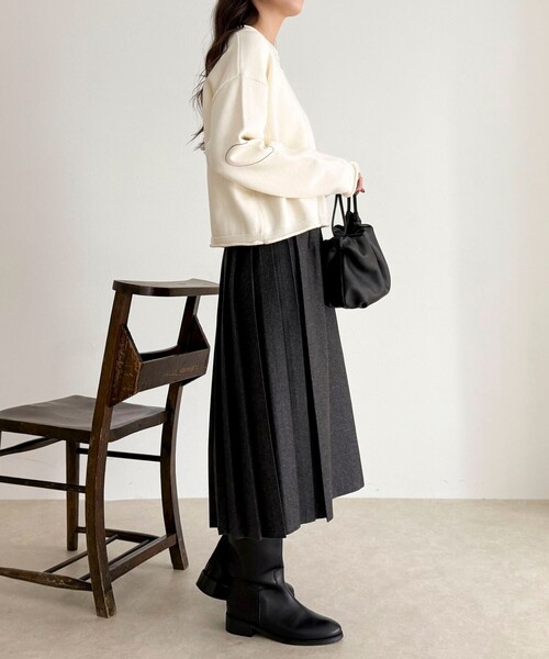 fredy emue（フレディエミュ）の「【O’NEIL OF DUBLIN/オニールオブダブリン】ミディ丈スカート（スカート・レディース・チャコールグレー/ピンク系その他・38）」の5枚目の写真