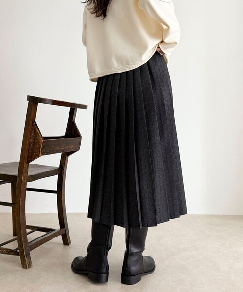 ミーナ◡̈オニールオブダブリン | レッグプリーツスカート O'NEIL OF DUBLIN/オニールオブダブリン】ミディ丈スカート（スカート