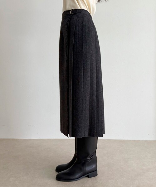 fredy emue（フレディエミュ）の「【O’NEIL OF DUBLIN/オニールオブダブリン】ミディ丈スカート（スカート・レディース・チャコールグレー/ピンク系その他・38）」の13枚目の写真