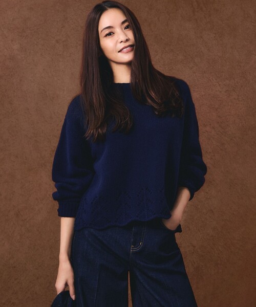 【新品未使用タグ付】エムズグレイシー ネイビー パフスリーブ ニット 長袖 楽天市場】エムズグレイシー 中古（ブランドエムズグレイシー