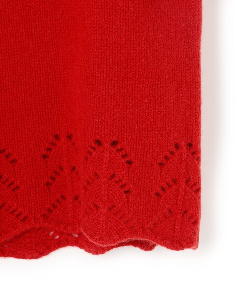 セール】レーシーヘムデザイン パフスリーブ ニット（ニット/セーター