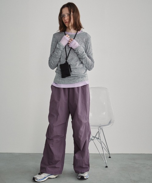 Auntie Rosa Holiday(アンティローザホリデー)の「ナイロンボリュームパンツ(その他パンツ・レディース・グレー/ブラック/ネイビー/パープル・FREE)」の10枚目の写真