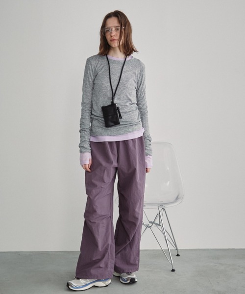 Auntie Rosa Holiday(アンティローザホリデー)の「ナイロンボリュームパンツ(その他パンツ・レディース・グレー/ブラック/ネイビー/パープル・FREE)」の9枚目の写真