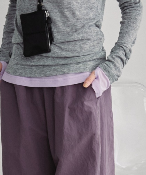 Auntie Rosa Holiday(アンティローザホリデー)の「ナイロンボリュームパンツ(その他パンツ・レディース・グレー/ブラック/ネイビー/パープル・FREE)」の5枚目の写真