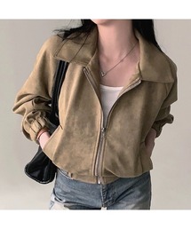 Ritzy（リッツィー）の「スエード調素材 フルジッパー仕様 ブルゾン（ブルゾン）」