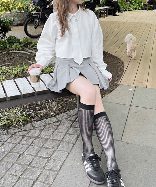Flugge（フラッジー）の「プリーツミニスカート（スカート・レディース・グレー/ブラック・FREE）」の4枚目の写真