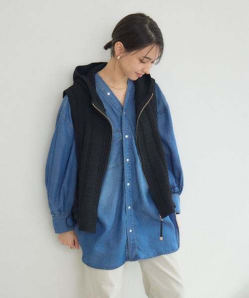 KATHARINE ROSS(キャサリンロス)の「【PILLINI/ピリーニ】ケーブルドッキングベスト(ベスト・レディース・ブラック/カーキ・MEDIUM)」の22枚目の写真