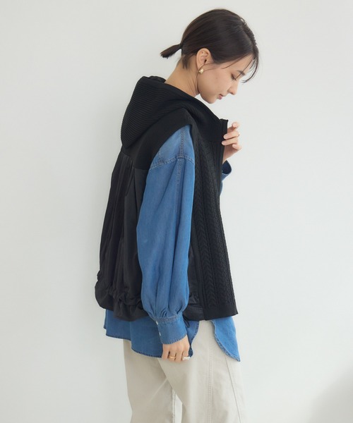 KATHARINE ROSS(キャサリンロス)の「【PILLINI/ピリーニ】ケーブルドッキングベスト(ベスト・レディース・ブラック/カーキ・MEDIUM)」の21枚目の写真