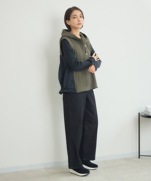 KATHARINE ROSS(キャサリンロス)の「【PILLINI/ピリーニ】ケーブルドッキングベスト(ベスト・レディース・ブラック/カーキ・MEDIUM)」の16枚目の写真