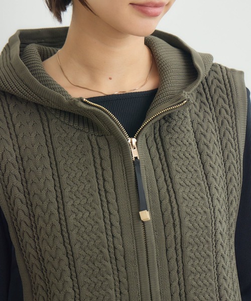 KATHARINE ROSS(キャサリンロス)の「【PILLINI/ピリーニ】ケーブルドッキングベスト(ベスト・レディース・ブラック/カーキ・MEDIUM)」の10枚目の写真
