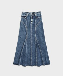 JOHN LAWRENCE SULLIVAN | 【JOHN LAWRENCE SULLIVAN/ジョンローレンスサリバン】WASHED DENIM MERMAID LINE SKIRT/デニムマーメイドラインスカート(スカート)