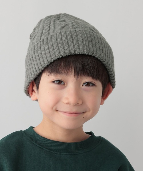 FOUND GOOD（ファウンドグッド）の「K/ケーブルニットキャップ（キャップ・キッズ・グレー系5/ネイビー・FREE）」の3枚目の写真
